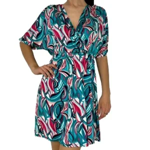 ABITO AZZURRO FANTASIA FLOREALE