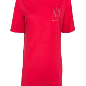 ABITO CORTO ROSSO 100% COTONE