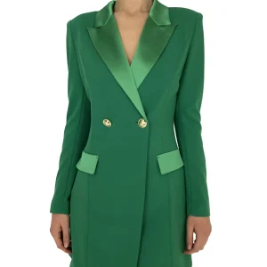ABITO CORTO VERDE DOPPIOPETTO