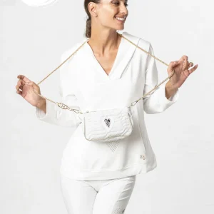 Ilse Bag personalizzabile iconica trapuntata bianca