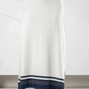 Gonna lunga in maglia bianca