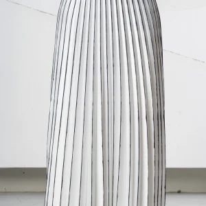 Gonna plissè bianca e blu notte