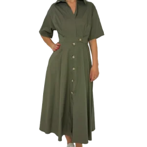 ABITO DONNA CHEMISIER VERDE MILITARE