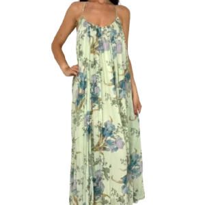 ABITO DONNA VERDE MENTE FANTASIA FLOREALE