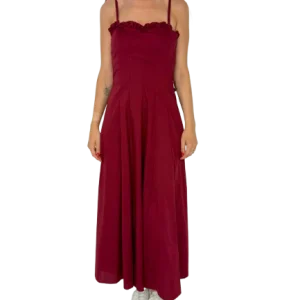 ABITO DONNA BORDEAUX SCOLLO A CUORE