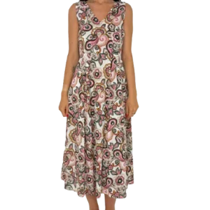 ABITO DONNA CHEMISIER 100% COTONE FANTASIA FLOREALE