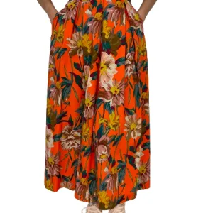 GONNA BASE ARANCIONE FANTASIA FLOREALE