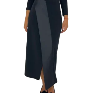 GONNA NERA LUNGA A PORTAFOGLIO