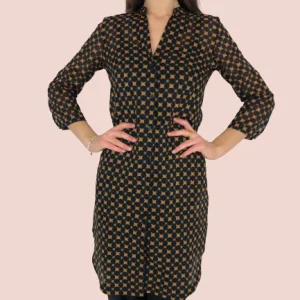 ABITO CORTO CHEMISIER IN FANTASIA 100% COTONE