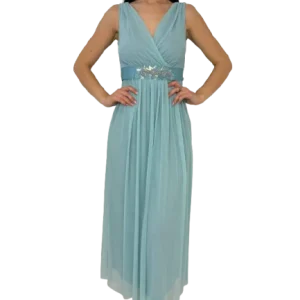 ABITO DONNA AZZURRO IN TULLE