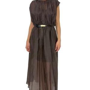 ABITO MARRONE CON CINTURA