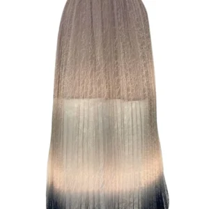 GONNA PLISSETTATA BEIGE E NERA