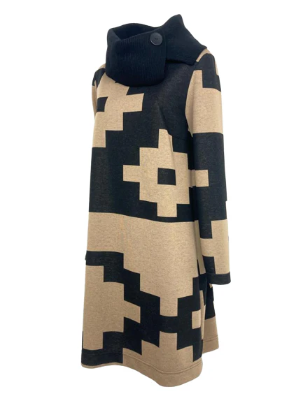 ABITO CORTO IN FANTASIA CON COLLO ALTO - immagine 4