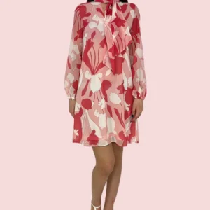 ABITO CORTO IN CHIFFON CON FIOCCO