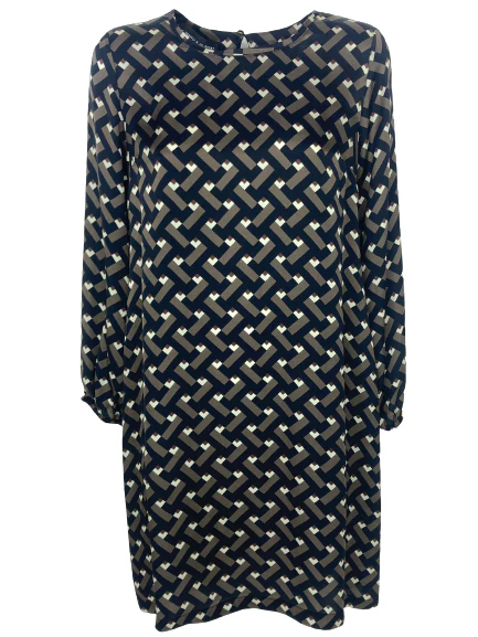 ABITO CORTO IN FANTASIA NERO/MARRONE - immagine 2