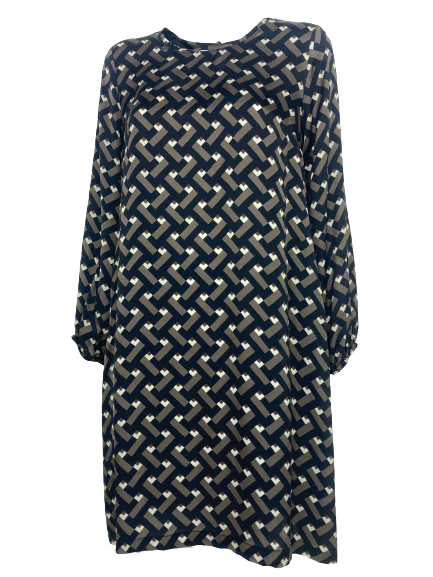 ABITO CORTO IN FANTASIA NERO/MARRONE - immagine 3